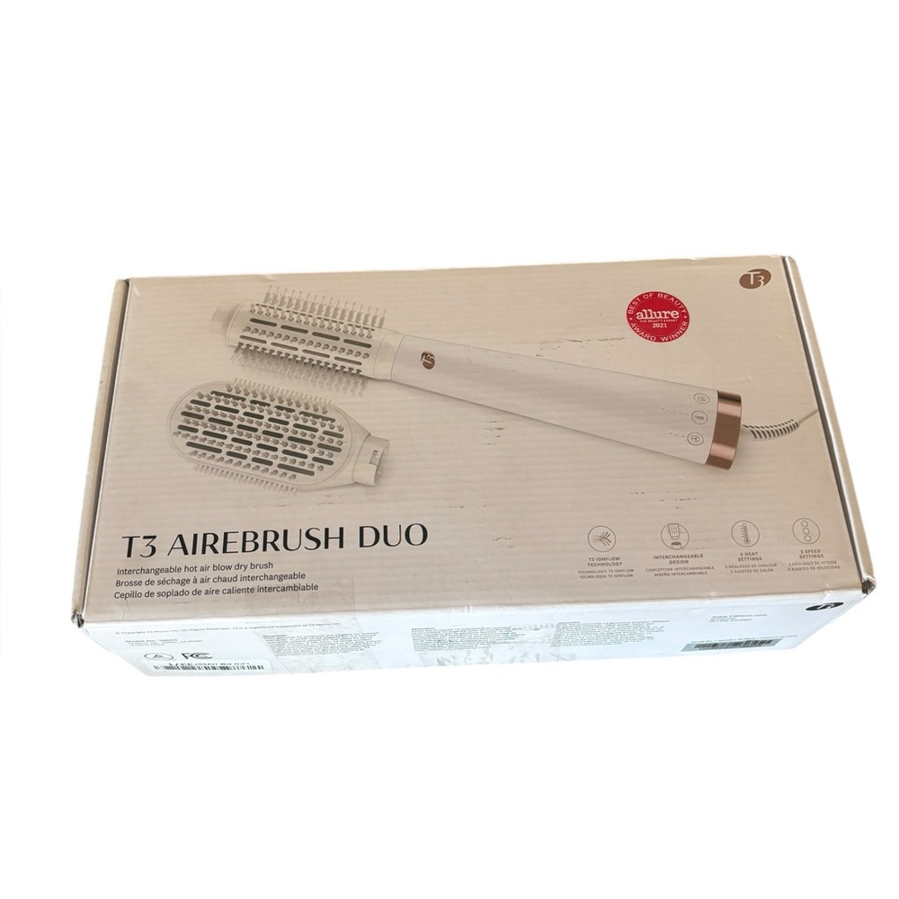 T3 AireBrush Interchangeable Hot Air Blow Dry Brush Duo - Picture 6 of 12